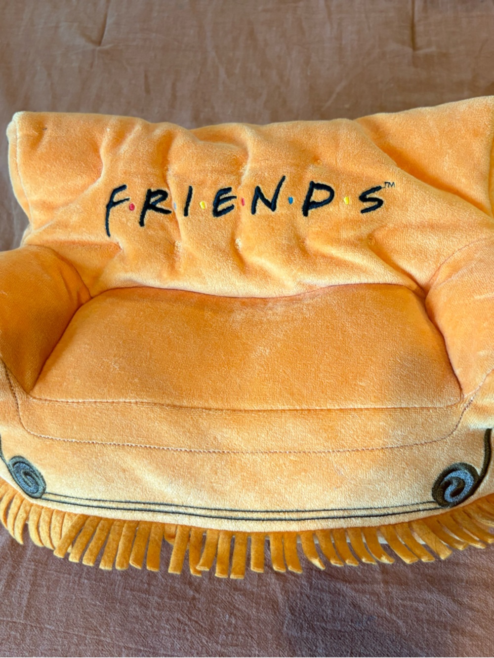 Scentsy Orange "Friends" Accent Pillow Couch
